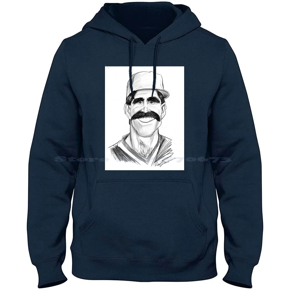 Bill Buckner 100% Cotton Hoodie T Shirt Bill Buckner Buchner Billy Bucky Athlete Outfielder Baseball Player Mustache Moustache