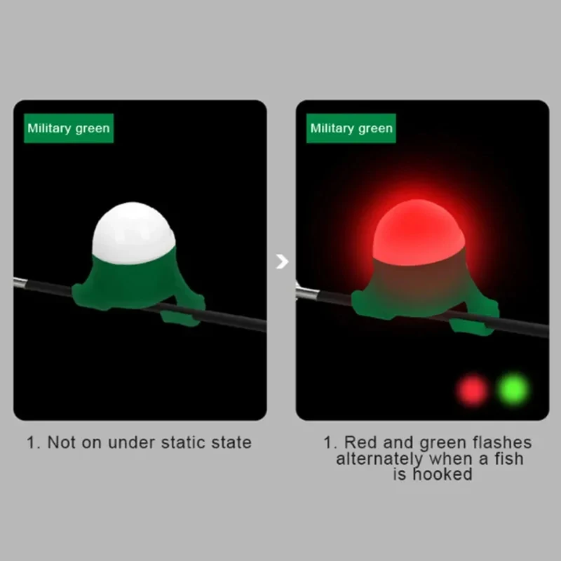 1-3Pcs Electronic Fishing Bite Alarm with LED Light, Casting Rod Tip Light for Night Fishing, Light Warning System for Anglers