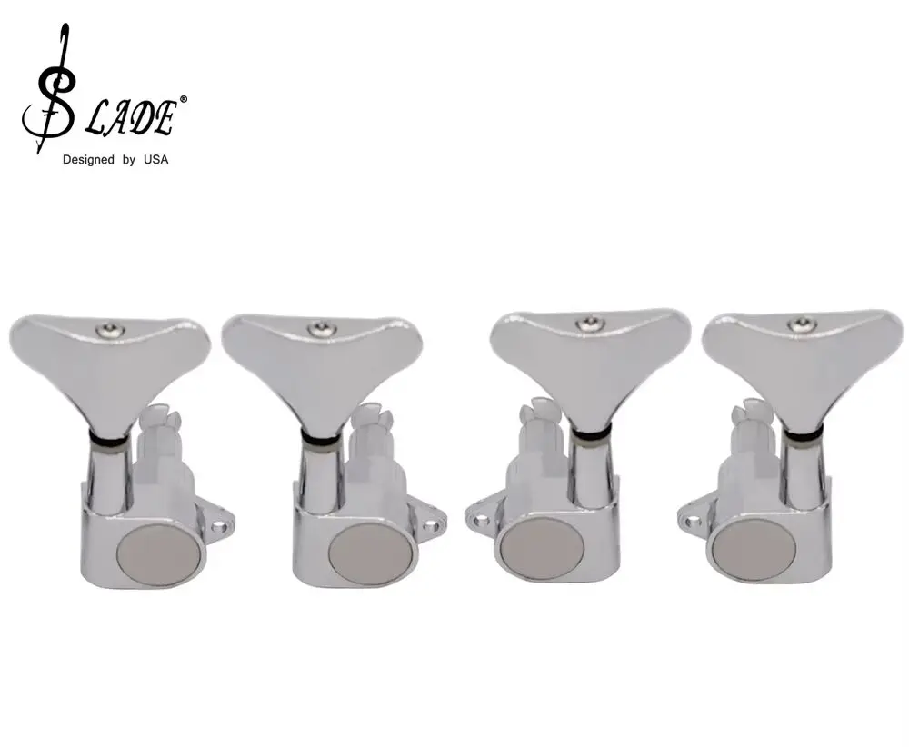 4 Strings Electric Bass Guitar Tuning Pegs Machine Heads Tuners Metal Tuning Peg for Electric Bass Guitar Accessories 2L2R