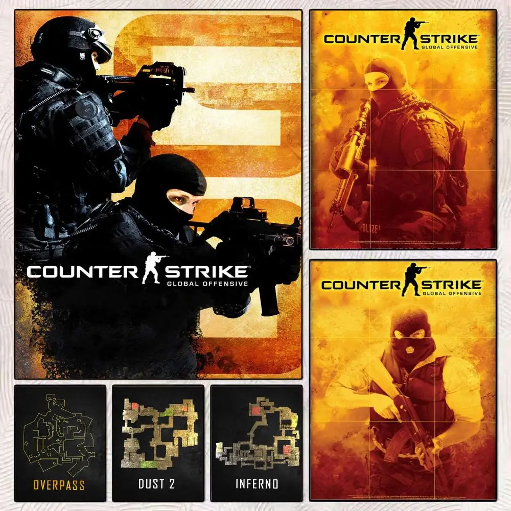 Popular FPS Game CSGO2 Poster Modern Minimalist Wall Art Prints Poster Home Decor Interior Bedroom Living Room