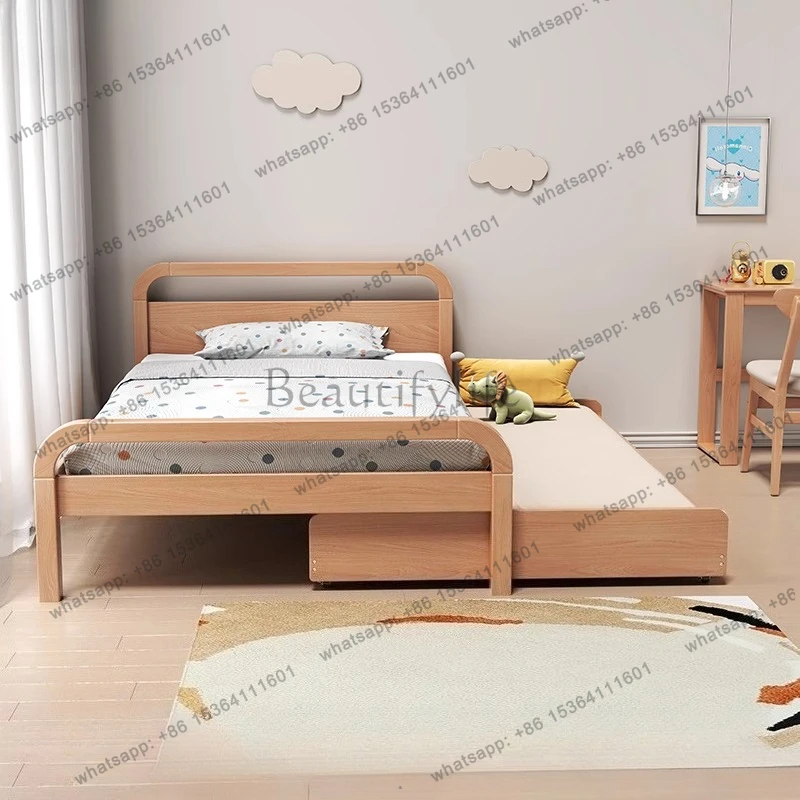 Home  Modern beech wood bunk bed 2 people Double bed bedroom beds bedroom furniture