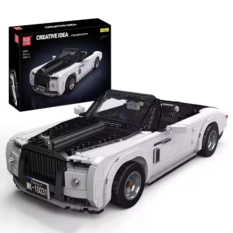 

Mould King Technical 10031 Building Blocks Set MOC Wraith Oldtime Car Model Bricks Sports Vehicle Toys Kids Adults Gifts