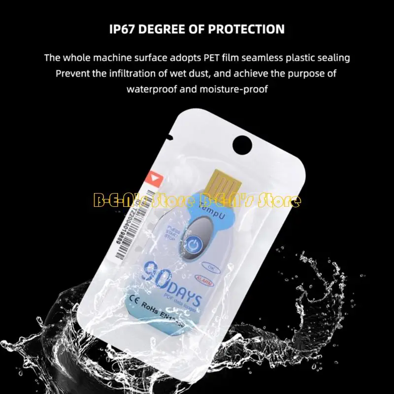 Y1AD PDF Report USB Port 10000 Points USB Temperature Data Logger Disposable Recorder
