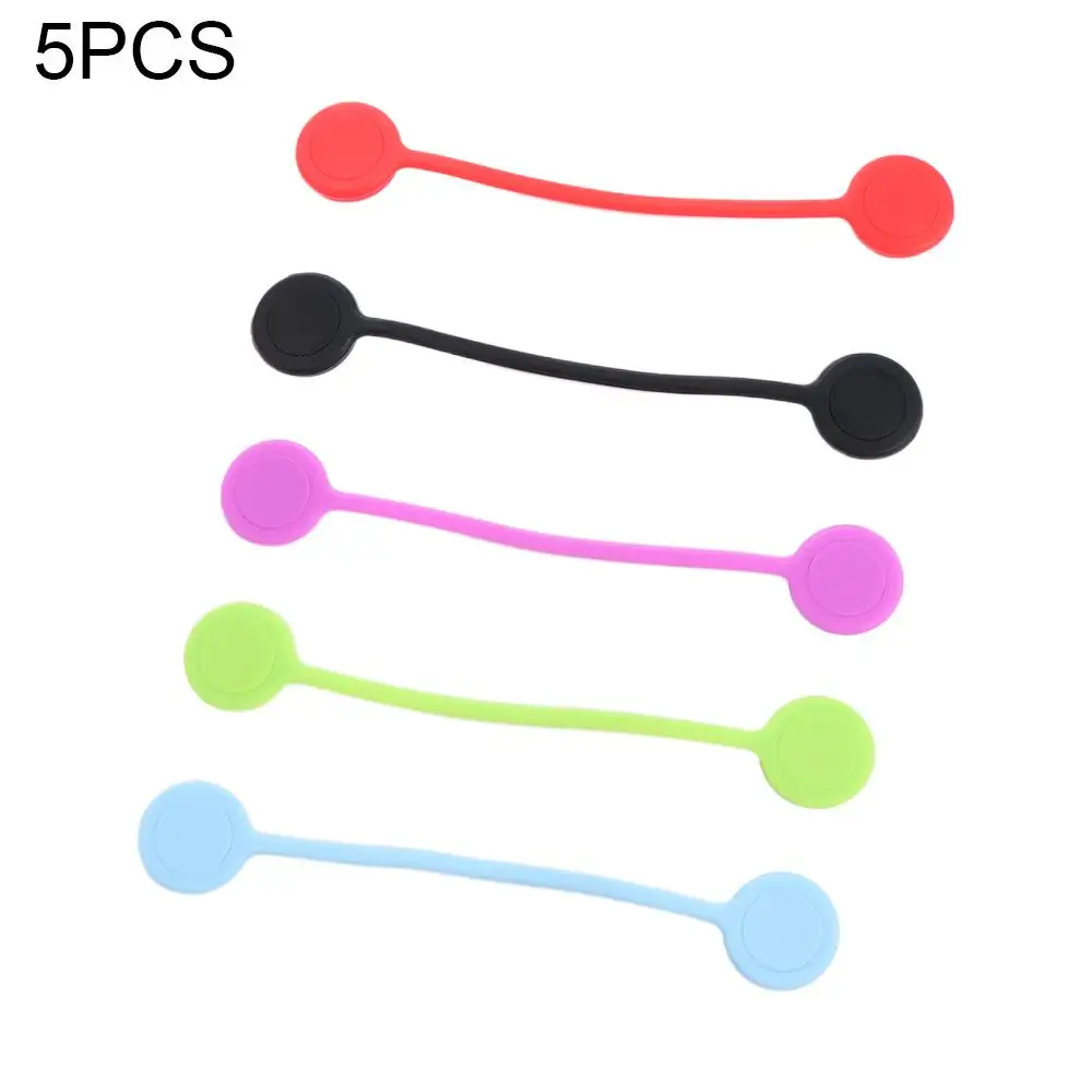 

5PCS Magnetic Clips Set Silicone Fabric Clips Set Colorful Durable Fabric Huggers Binding Magnetic Cable Ties Crafting Gifts
