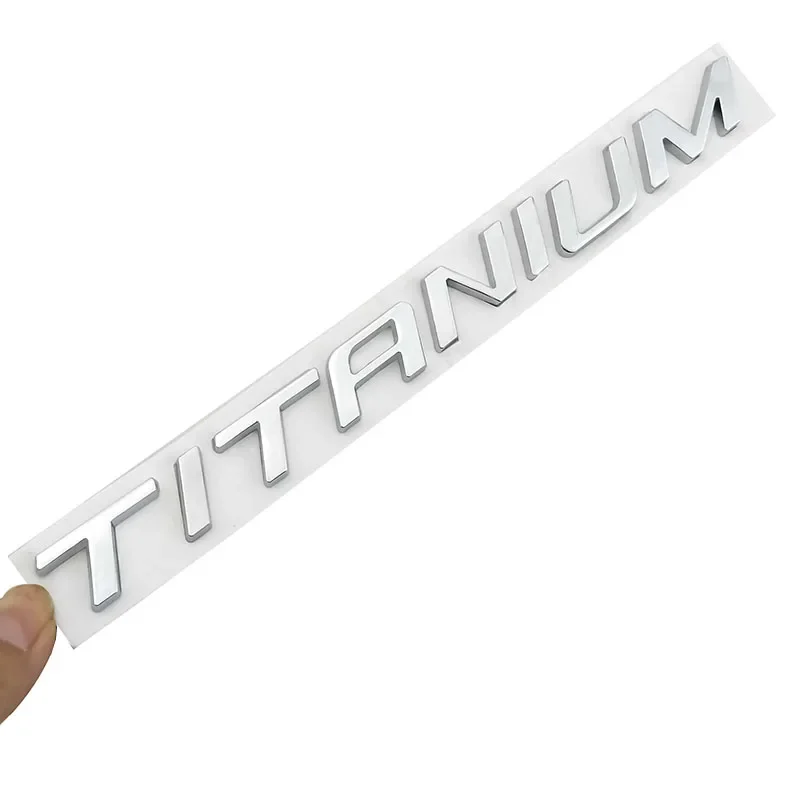 3D Zinc Alloy Metal TITANIUM Logo Chrome Emblem Badge Decals Car Sticker Auto Tail Stickers for Ford Focus 2 Fiesta Kuga EDGE