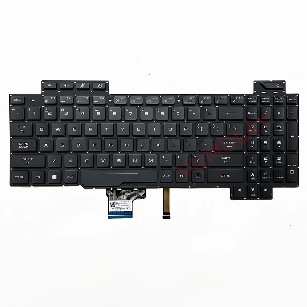 Imagem -03 - Teclado Backlight Rgb dos Eua Asus Rog Strix Scar Gl703g Gl703gs Gl703gm V170146bs1 Notebook