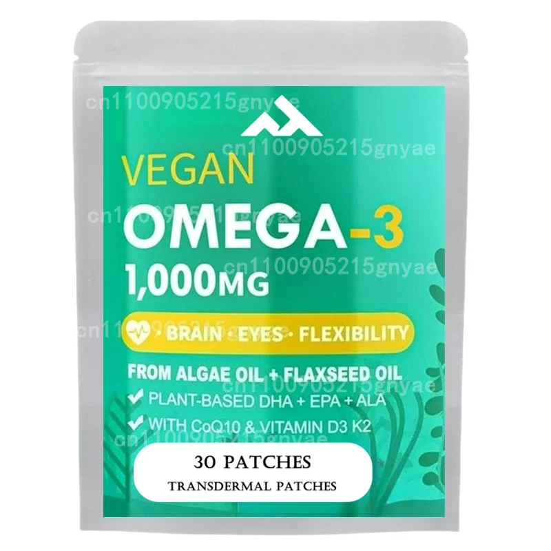 30 Patches Rapid-Release Omega-3 Fish Oil Transdermal Patches for Heart Cardiovascular Support