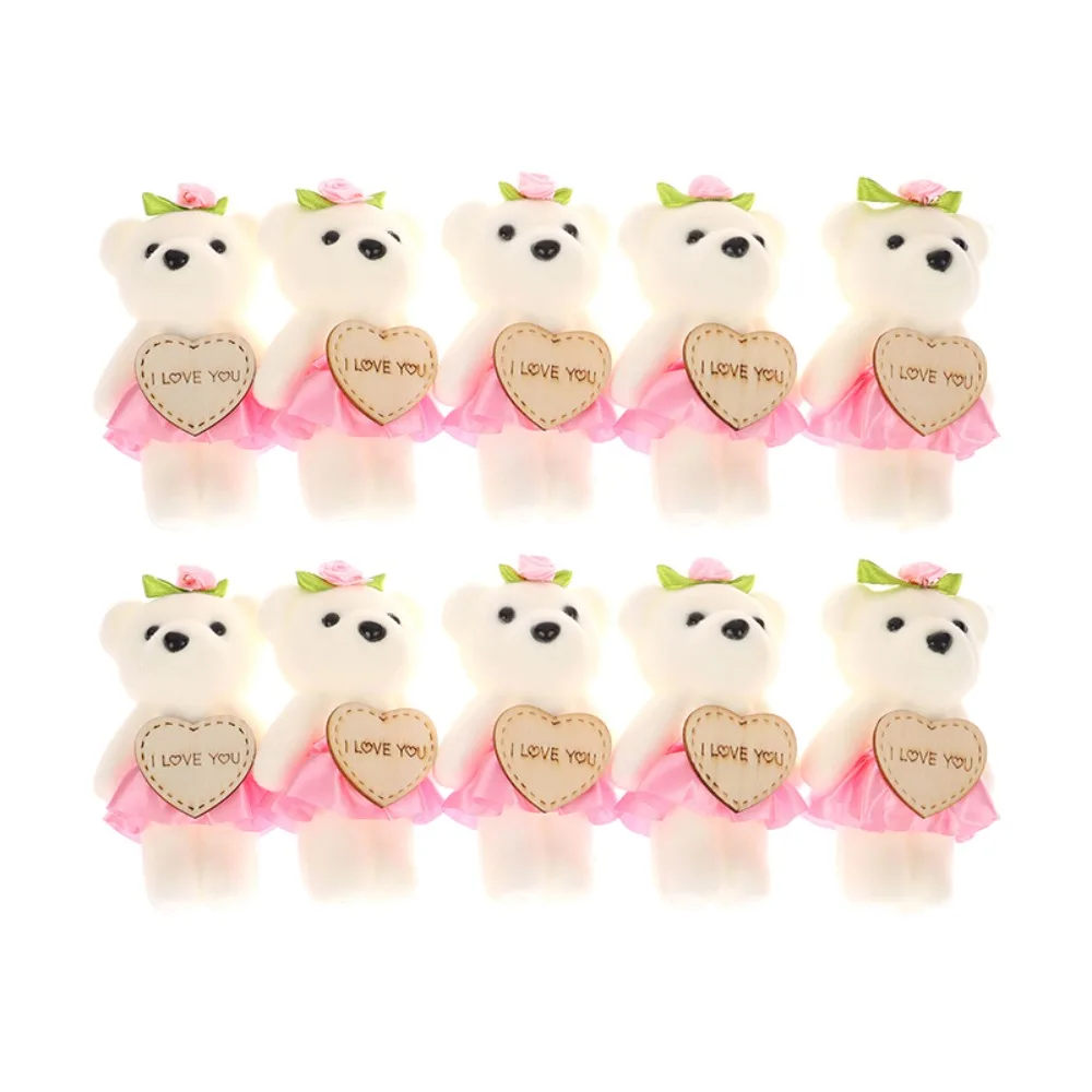10pcs/set Foam Bear Bear Plush Foam Toys Plush Doll Plush Animal Mini Bear Flower Bouquet 10cm Cartoon Cartoon Bouquet Doll