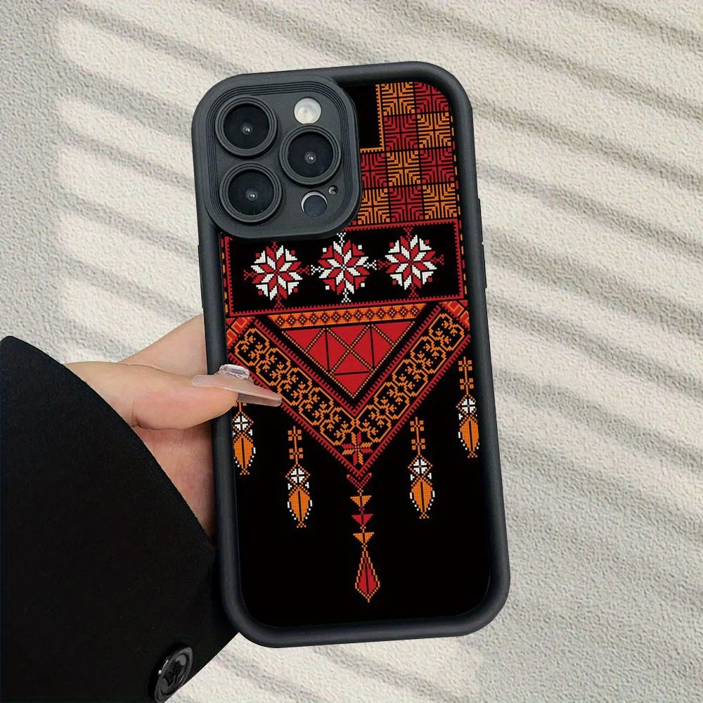 

High-end ethnic pattern creative retro phone case suitable for iPhone 16 15 14 13 12 11 Pro/ Max/Plus shock-proof and fall-proof