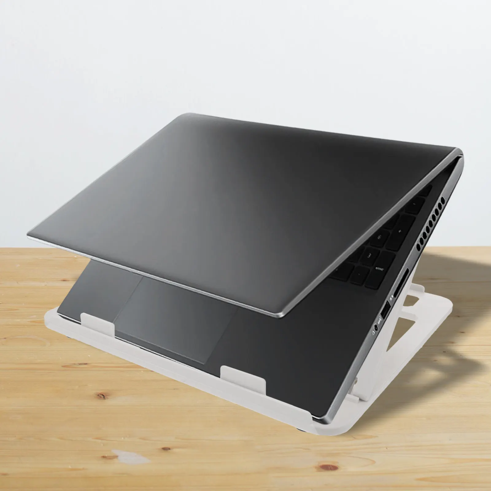 Plastic Laptop Stand Foldable Tablet Computer Holder with Quick Heat Dissipation Ergonomic Design for Cervical Lumbar Support
