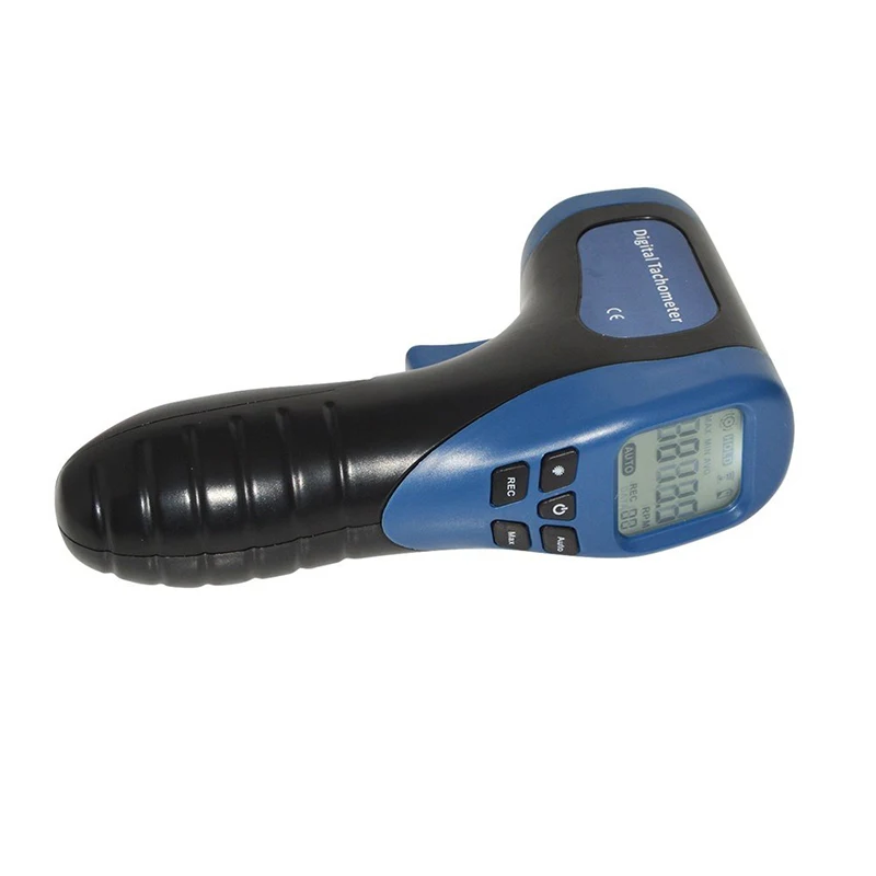 ProfessionTachometer Digital LCD Tachometer Laser Non-Contact Tach Range 2.5-99999RPM Motor Speed Gun Style Speed Meter