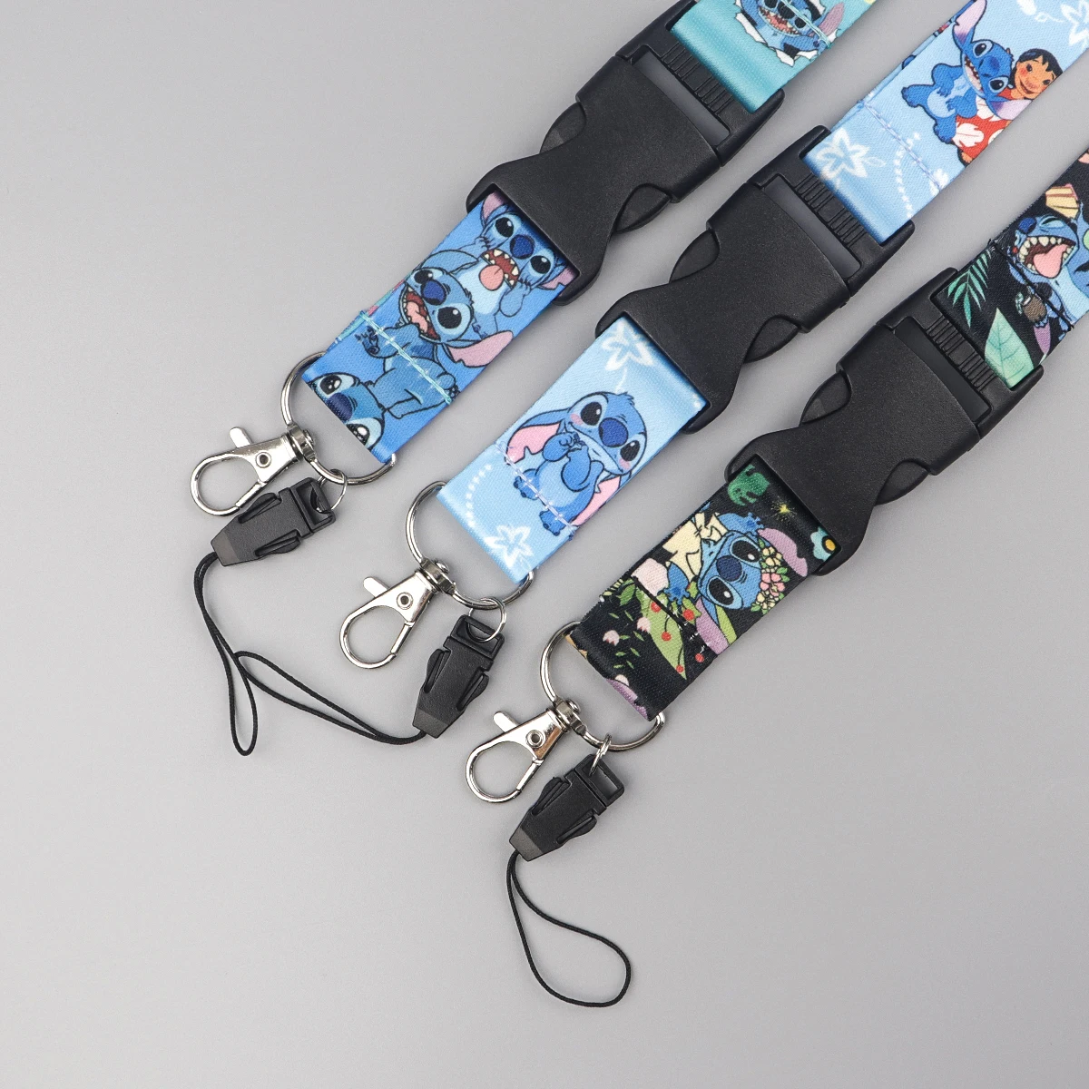 Cute Stitch Lanyard For Keys ID Credit Bank Card Cover Badge Holder Phone Charm Key Lanyard Keychain Accessories