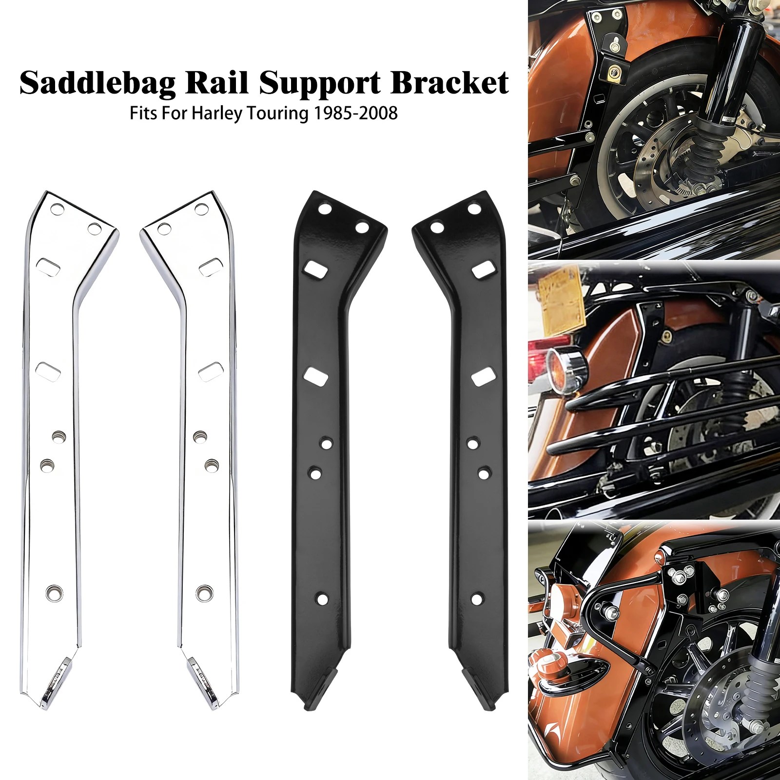 Motorcycle Saddlebag Rail Support Mount Bracket For Harley Touring FLT FLH 1985-2008 Road Electra Street Glide Road King Ultra