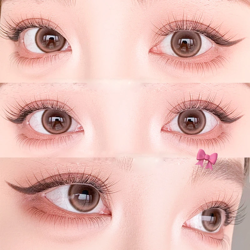 10-12mm 자체 접착 속눈썹 B/C 컬 접착제 필요 없음 재사용 가능한 피쉬 테일 속눈썹 만화 가짜 속눈썹 래쉬 클러스터