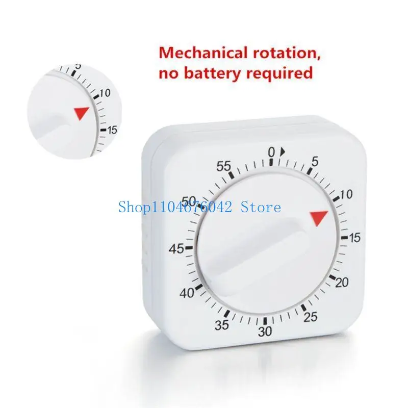 652F Square 60 minutes  Mechanical Kitchen Timers Cook  Cooking Timers Clock Loud Alarm