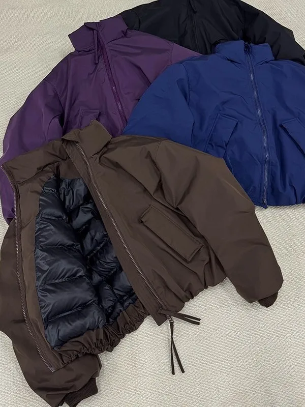 

American Sle Double-sided Wear Thiened Stand Collar ort Flight Workwear Jaet Men's Cotton Coat Winter Warm Casual