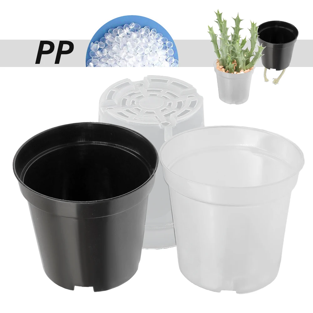 5PCS Plastic Flower Pot Nursery Seedlings Pots with Drainage Holes Cultivation Container for Garden Orchid Plants Grow Planting