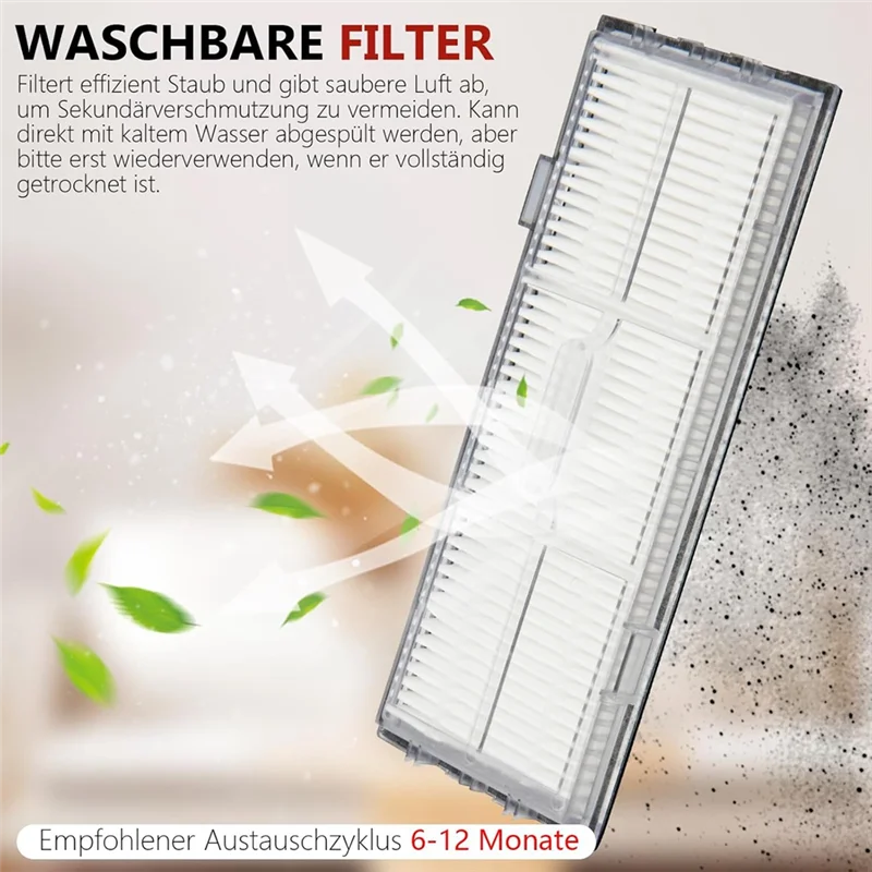 Acessórios para roborock s8/s8 +/s8 plus/s8 pro ultra robô aspirador de pó escova lateral principal filtro hepa pano mop