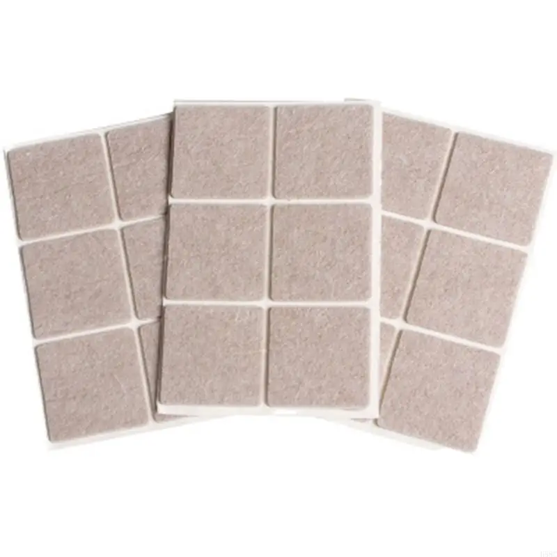 H58C Pack Of 72 Sturdy Felt Materials Chair Leg Pad Thick Scratch Protectors Home Accessory for Wood and Tile Floor