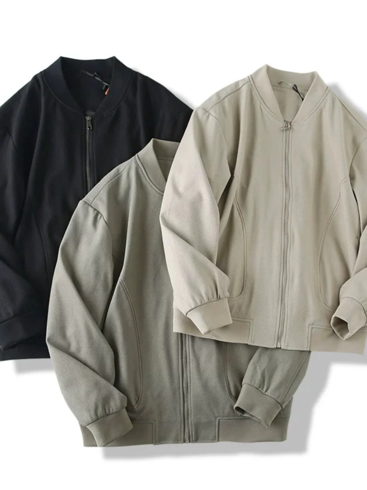 

Импортная текстура, ткань с 3D пошивкой, мужская мода, повседневная куртка с бейсбольным воротником, верхняя одежда Жанна, молодежная осенняя длинная свеч L...