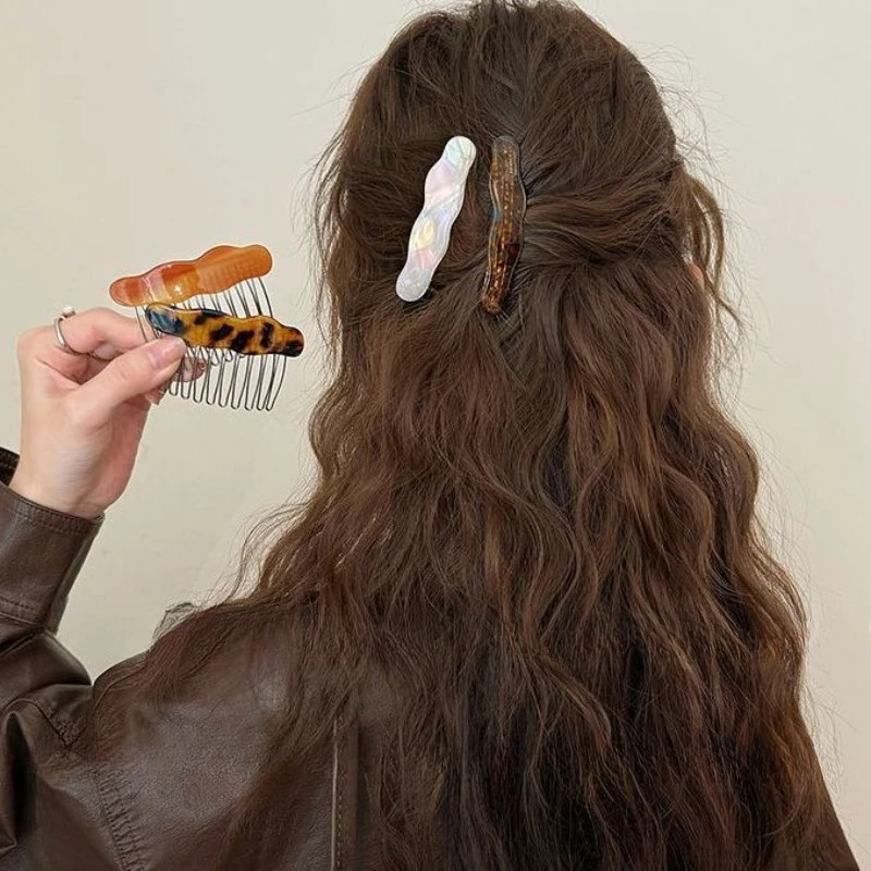 

Forehead Bangs Hair Comb Clip Broken Hair Finishing Tools Acetic Acid Female Back of The Head Comb Clip Hair Styling Accessories