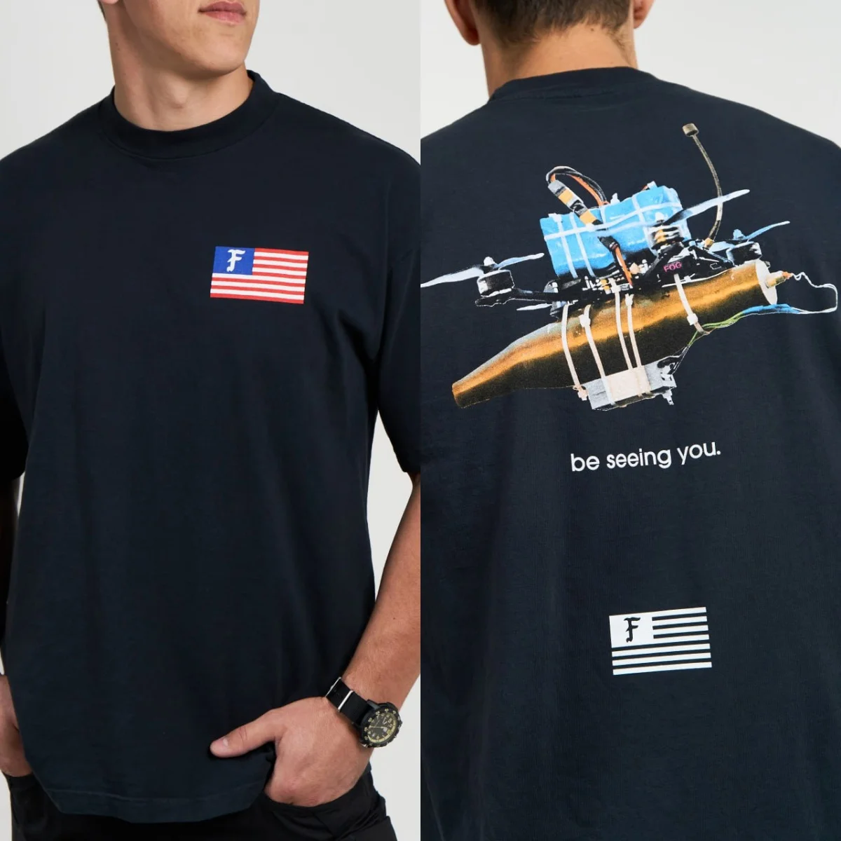 T-shirt Forward 2026 Observations Summer Group Kamikazi Tee _ Black Unisex Style Both of Men and Women