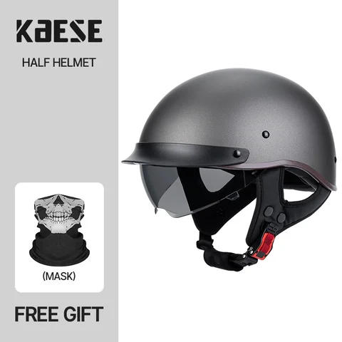 New Fashion Classic Motorcycle Helmet Half Motorbike Helmet Motorcross Inner Black Visor Cap Casco De Moto Capacete
