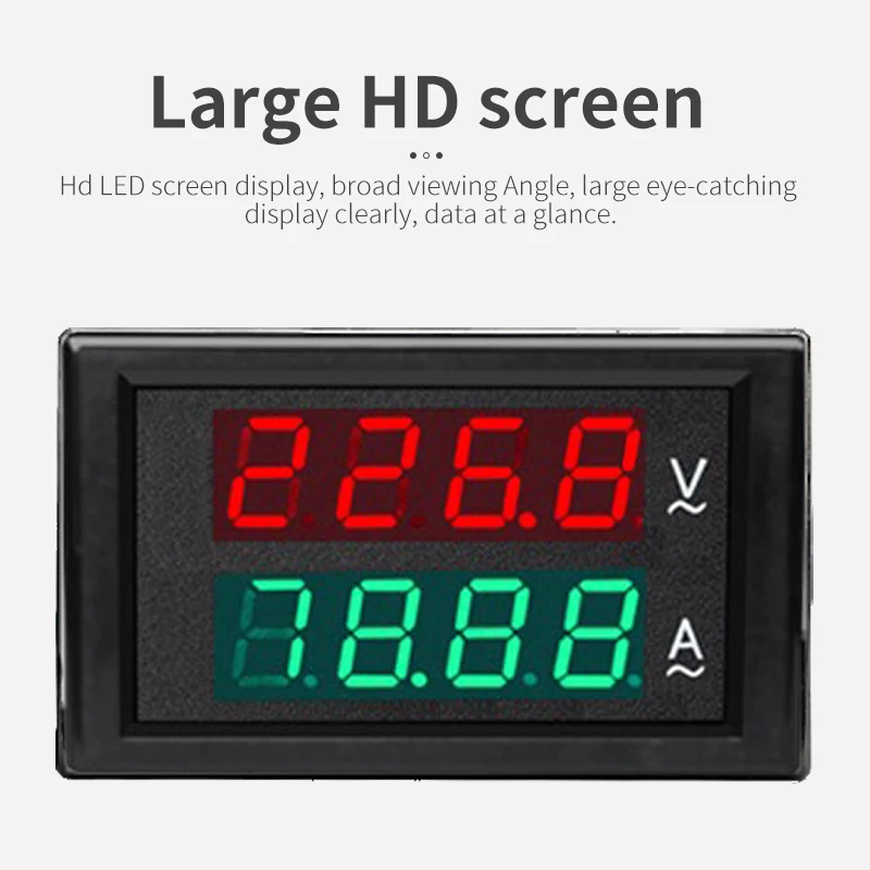 Imagem -03 - Tensão ac e Medidor de Corrente Display Digital Duplo Display Tester de Alta Precisão 220v 450v 100a 200a Dl852042a