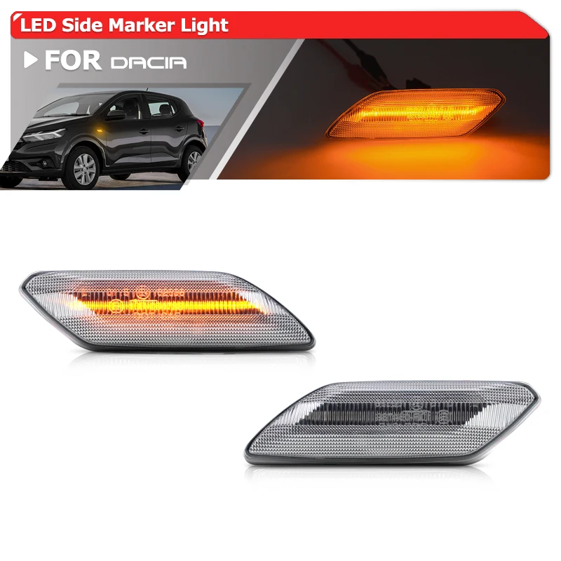 LED Turn Signal Lights For 2021+ Dacia Sandero III Sandero Stepway Logan MK3 Renault Taliant LJ Jogger Car Side Blinkers Lamps