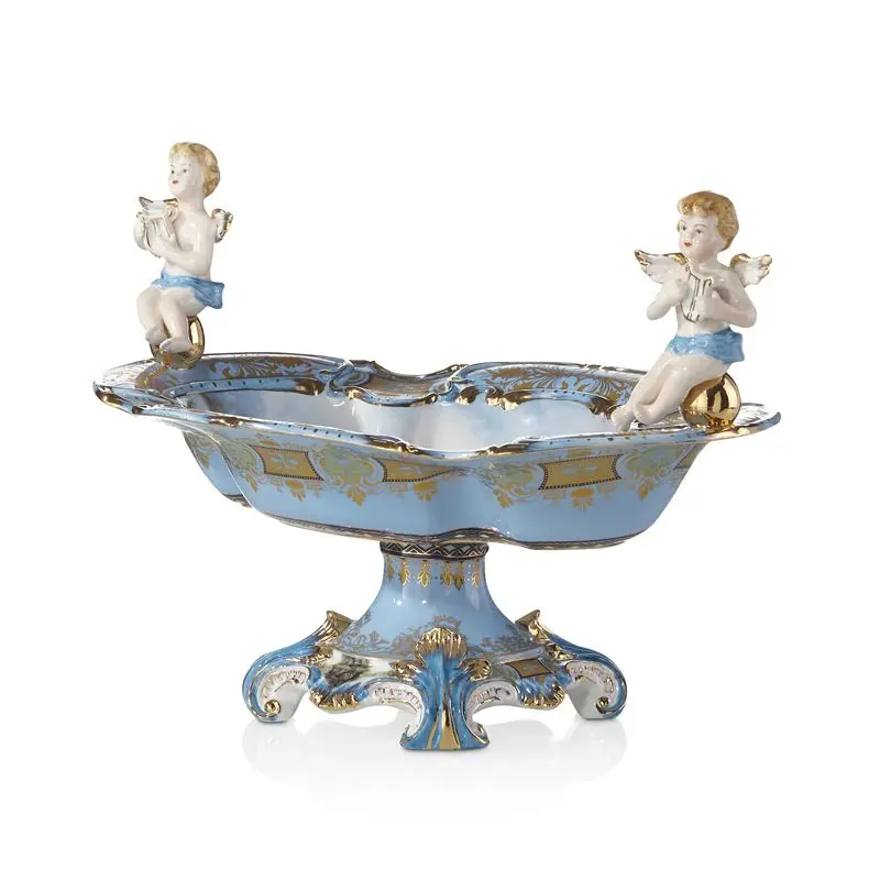 

Classical angel fruit plate decoration high-end luxury home living room ornament