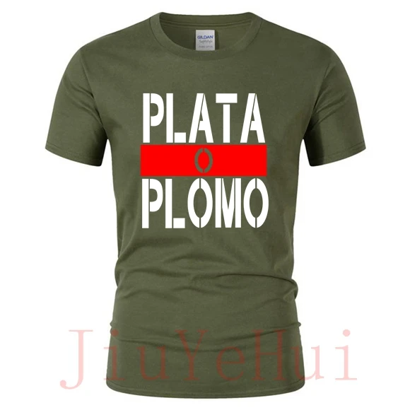 Popular classic TV Show Druger Plata O Plomo T shirt Men Pabloes Escobares tshirt Silver or Lead T-shirt EL Patron Tops Tees