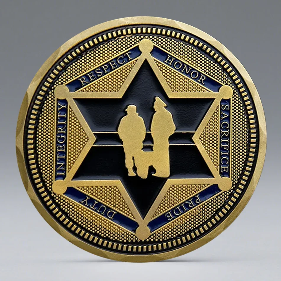 Saint Michael Law Enforcement Souvenir Coin Gold Plated God Bless The Police Commemorative Coin