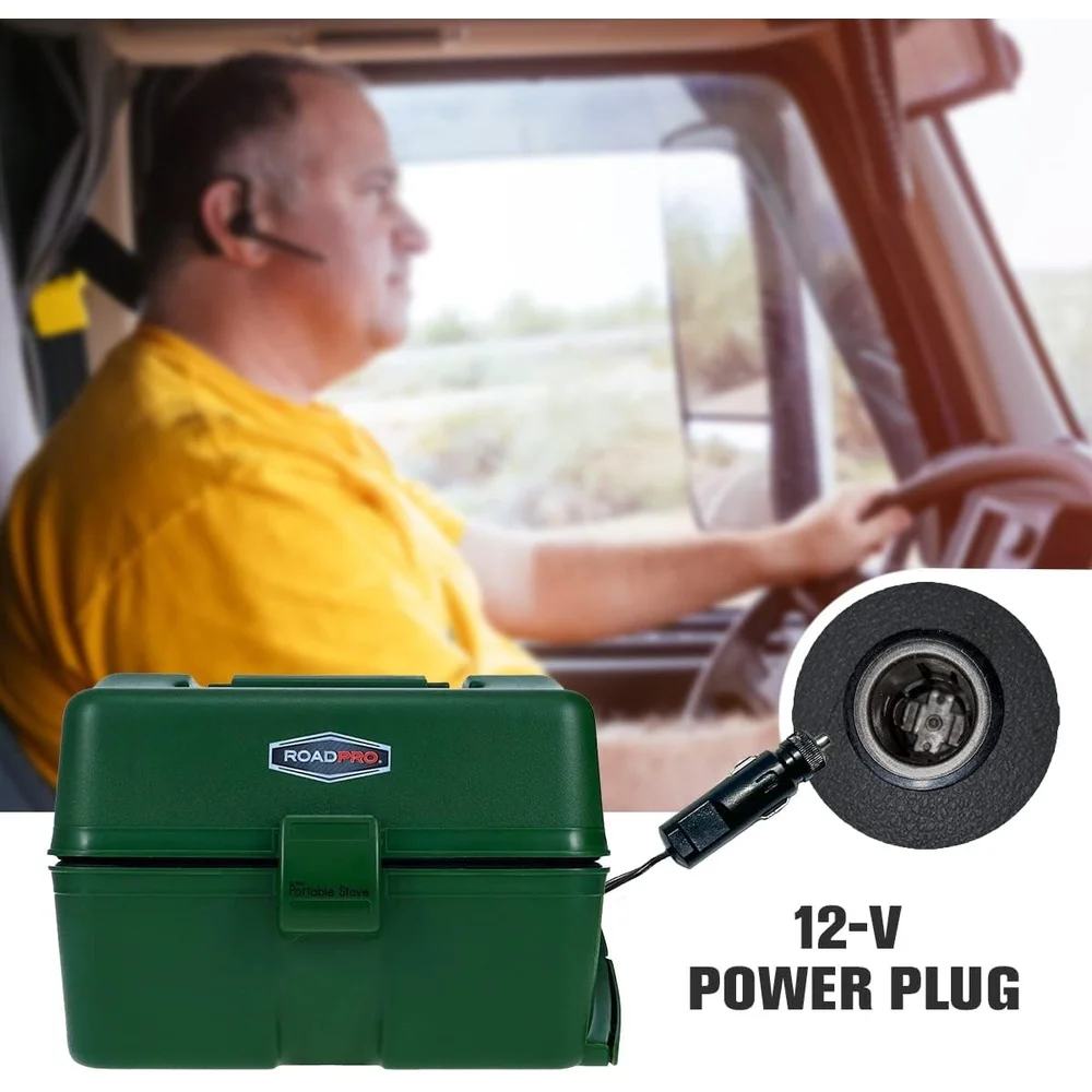 12V Electric Lunch Box Oven Portable Food Heater For Car Travel Heated Meal Cooker For Truckers Campers Van Life