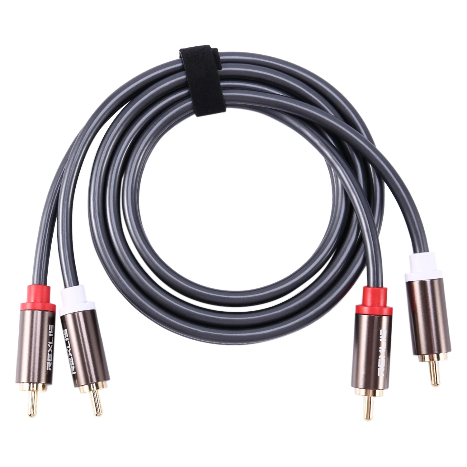 Rexlis 2 Rca to 2 Rca Male to Male Hifi  o Cable Ofc Av Speaker Wire for Tv Dvd Amplifier Subwoofer Soundbar 1M