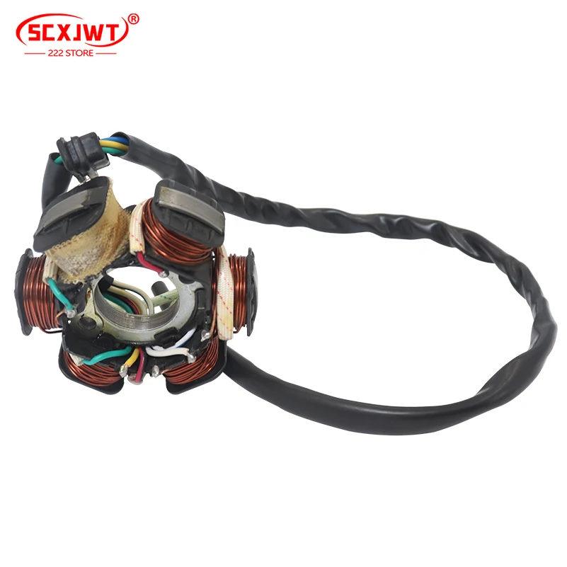 6 Coils Magneto Stator Coil for 49cc 50cc 70cc 90cc 110cc 125cc 150cc GY6 Moped ATV Scooter Go Kart TaoTao Dirt Bike 4-Stroke