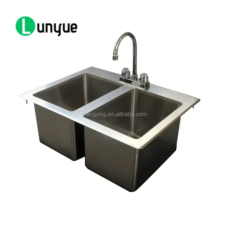 NSF Certified 304 Stainless Steel Double Bowl Kitchen Sink Custom High Quality Built In Undermount Commercial Grade Durable