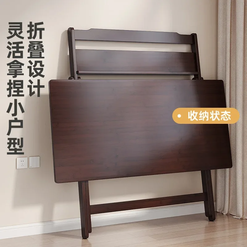 Simple folding household double small apartment bedroom homework writing table children's multi-functional desk