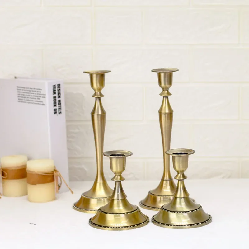 Wedding Zinc Alloy Retro Holder Candle Romantic Dinner Candlestick