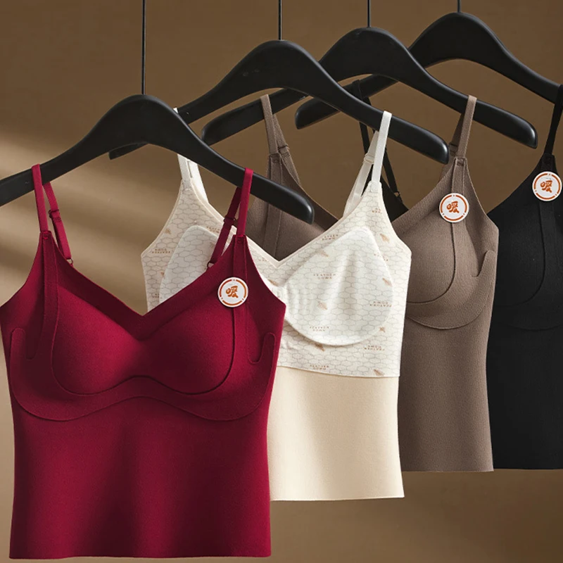 Podzimní a zimní německá sametová termo vesta pro ženy bez prsních vložek, velká velikost, bezešvé termoprádlo pro ženy - náhled 2