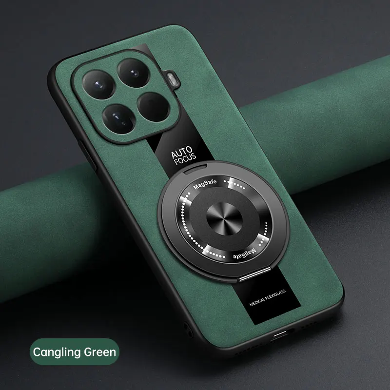 حافظة لهاتف Xiaomi MI 15T Pro جديدة راقية من الجلد العادي 360 حامل دوران مضاد للسقوط غطاء للزوجين لهاتف Xiaomi 15T Pro مقاوم للصدمات Funda #1