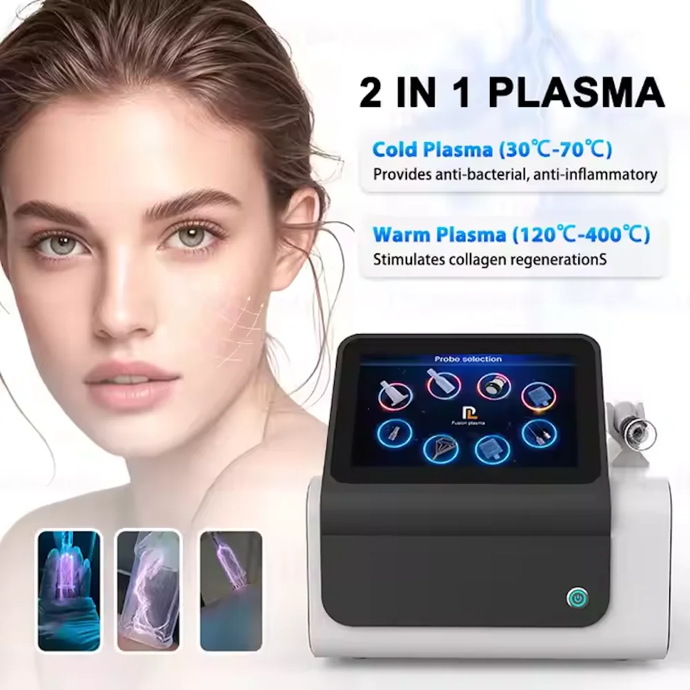 

Latest 8 in 1 Fusion Plasma Professional Laser Fibroblast Ozone Warm Cold Plasma Pen Acne Remove Scalp Treatment Salon Use