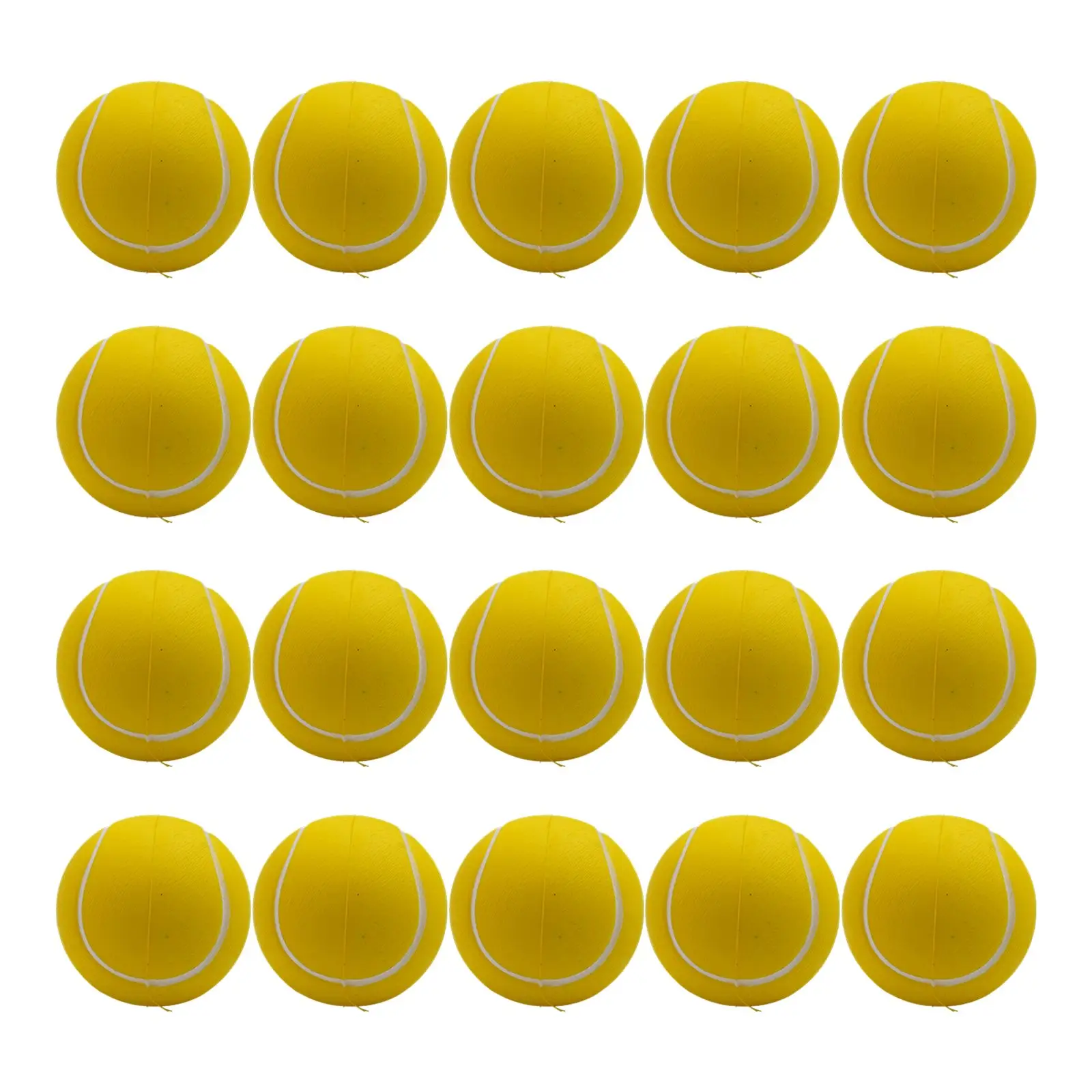 20 pçs bola de espuma esponja de espuma macia bolas de tênis bolas de beisebol poliuretano amarelo branco equipamentos esportivos para crianças e adultos