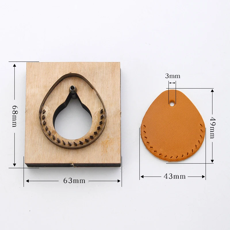 Creative Access Control Card Leather Template Handcraft Punching Die DIY Home Decoration Wooden Leather Cutting Mould Manually