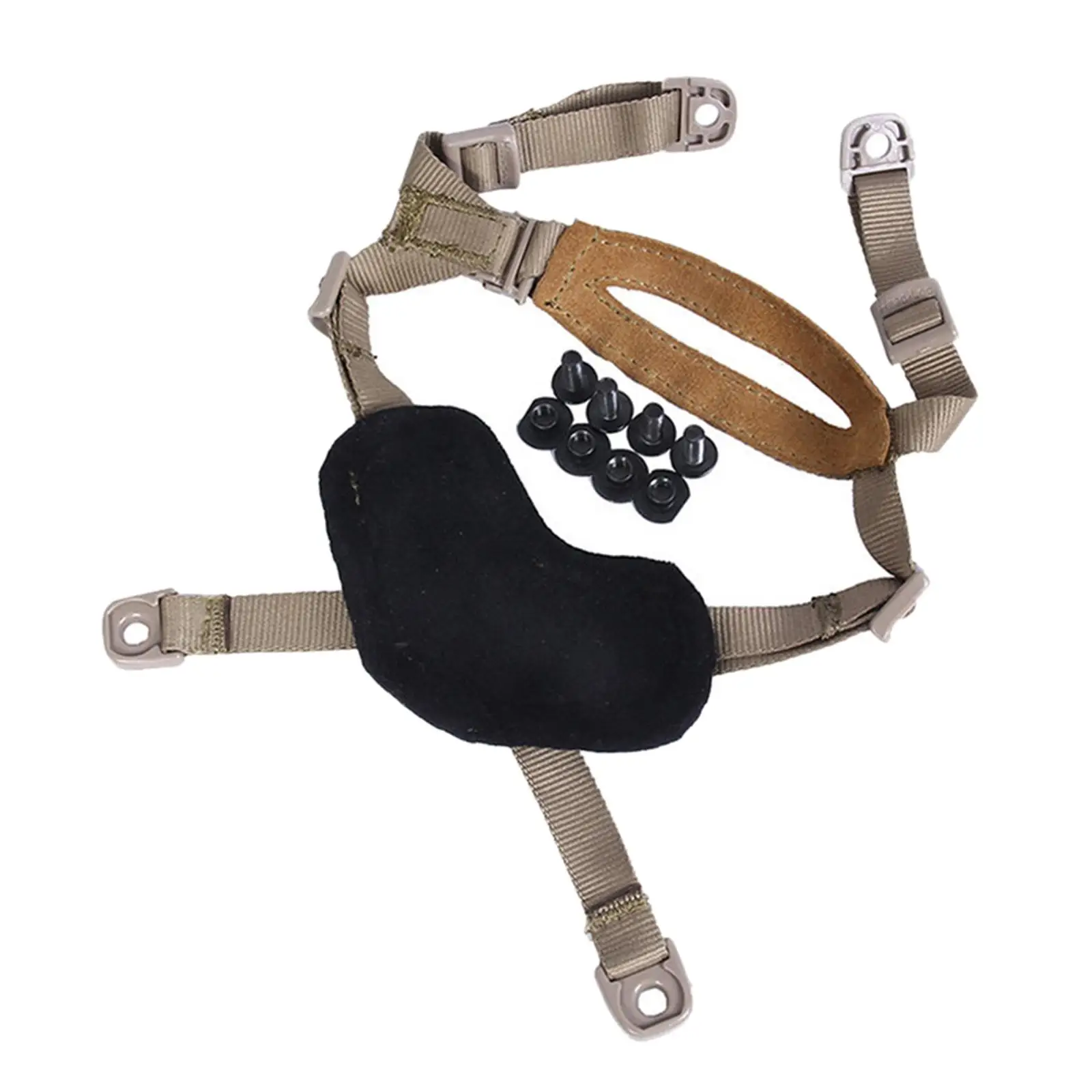 

Chin Strap Adjustable 4 Points Helmet Suspensor System for Shooting Accessories