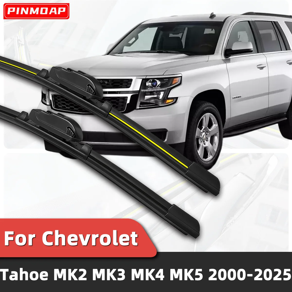

PINMOAP 2pcs Front Wipers For Chevrolet Tahoe MK2 MK3 MK4 MK5 2000-2025 Car Windshield Wiper Blade Car Accessories