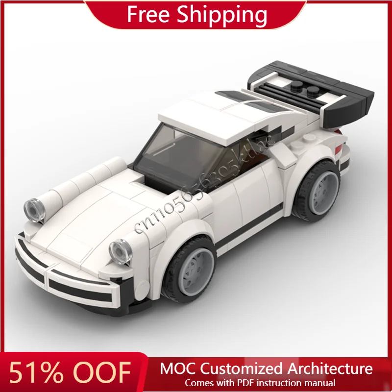 

170 Parts Hot Selling MOC Classic Sports Car Model Modular Building Blocks Kids Educational DIY Assembly Toy Great Birthday Gift