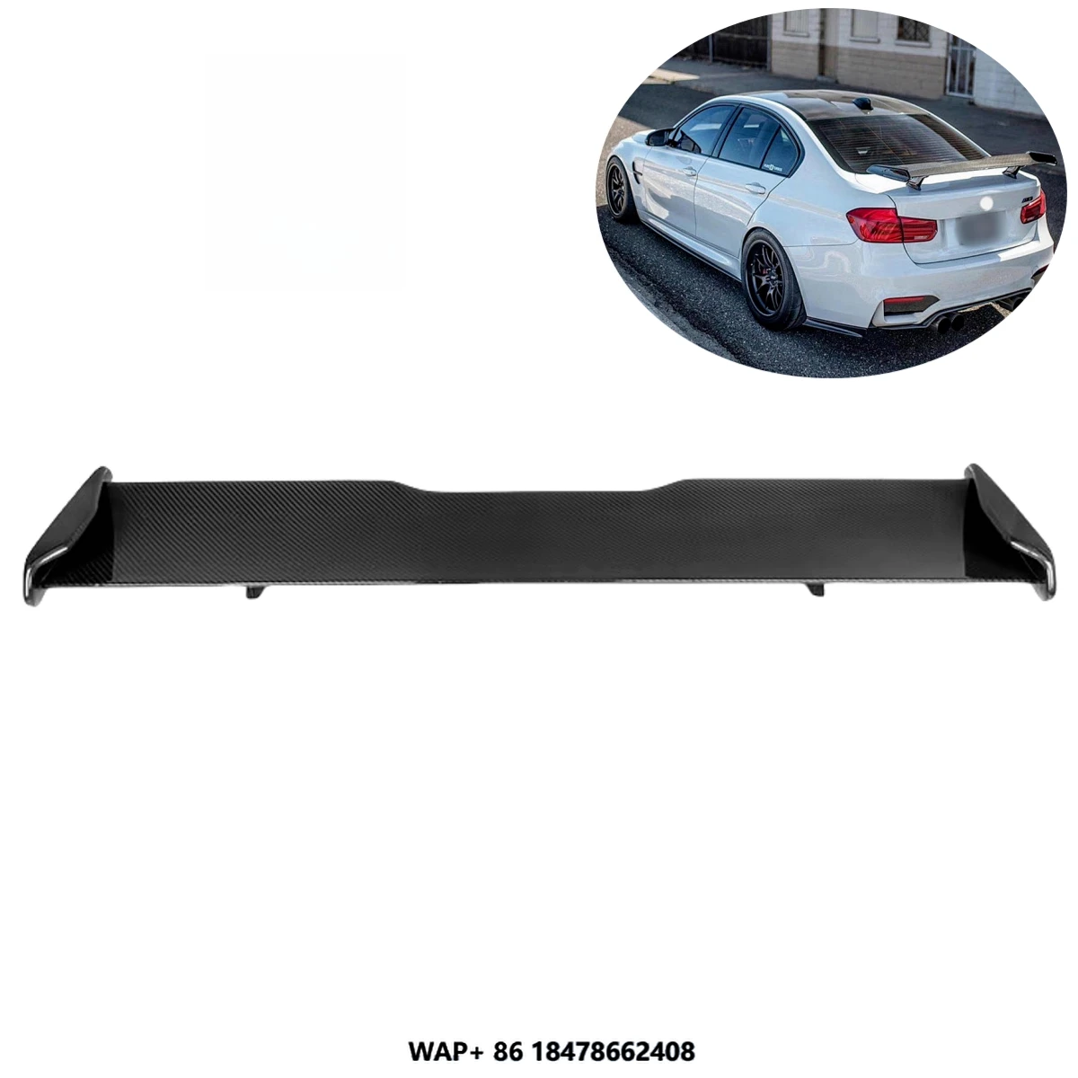 

MP Style Carbon Fiber Universal Rear Trunk Tail Wing Ducktail Spoiler for F80 F82 M3 M4 F87 M2 GT Wing/ All Trim Models