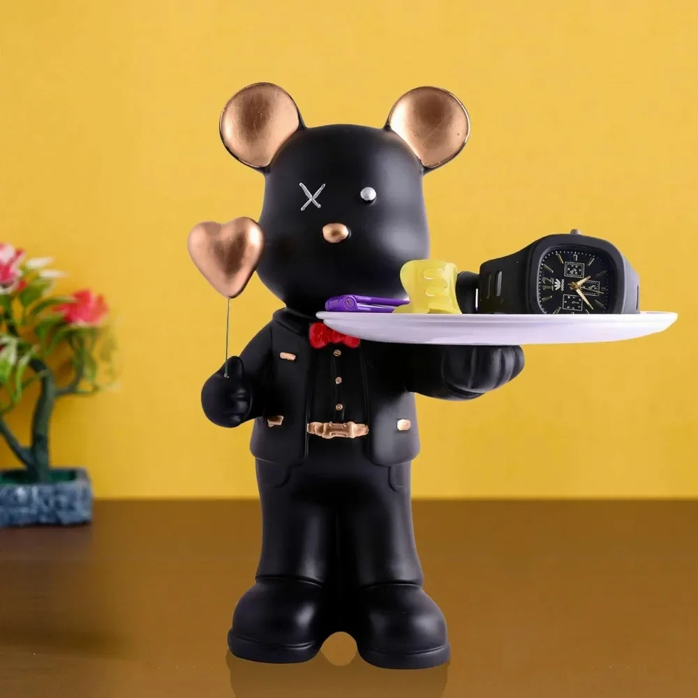 

Niyaara Crafts Handicraft Cool Taddy Bear Showpiece for Home Decorative Showpiece | Taddy Bear with Paltter Statue