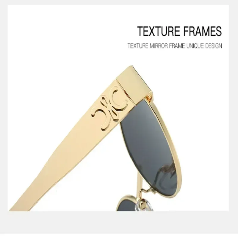 Роскошные металлические брендовые солнцезащитные очки для мужчин и женщин, дизайнерские модные солнцезащитные очки унисекс, овальные стильные очки унисекс, оттенки UV400