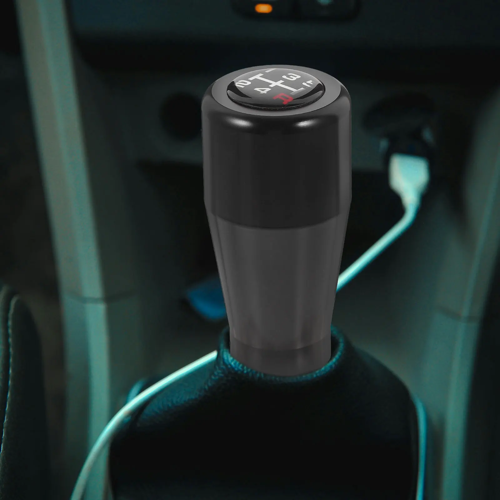 

Car Gear Knob Manual Car Shifter Knob 5 Speed Black Aluminum Alloy Shifter Universal Stylish Practical Easy Installation